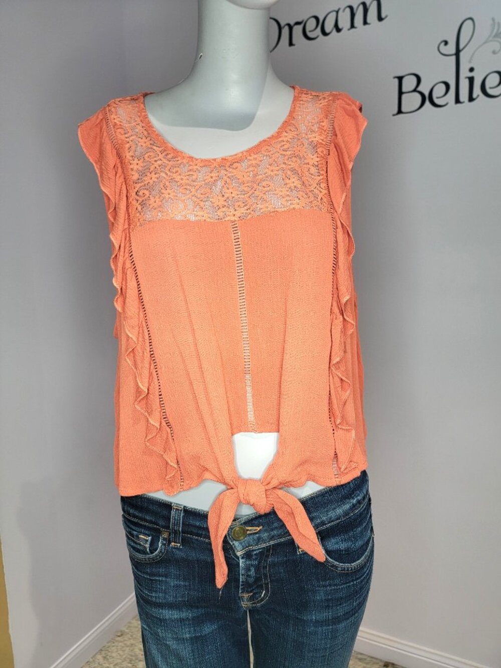 Xhiliration Sleeveless Blouse Size XL